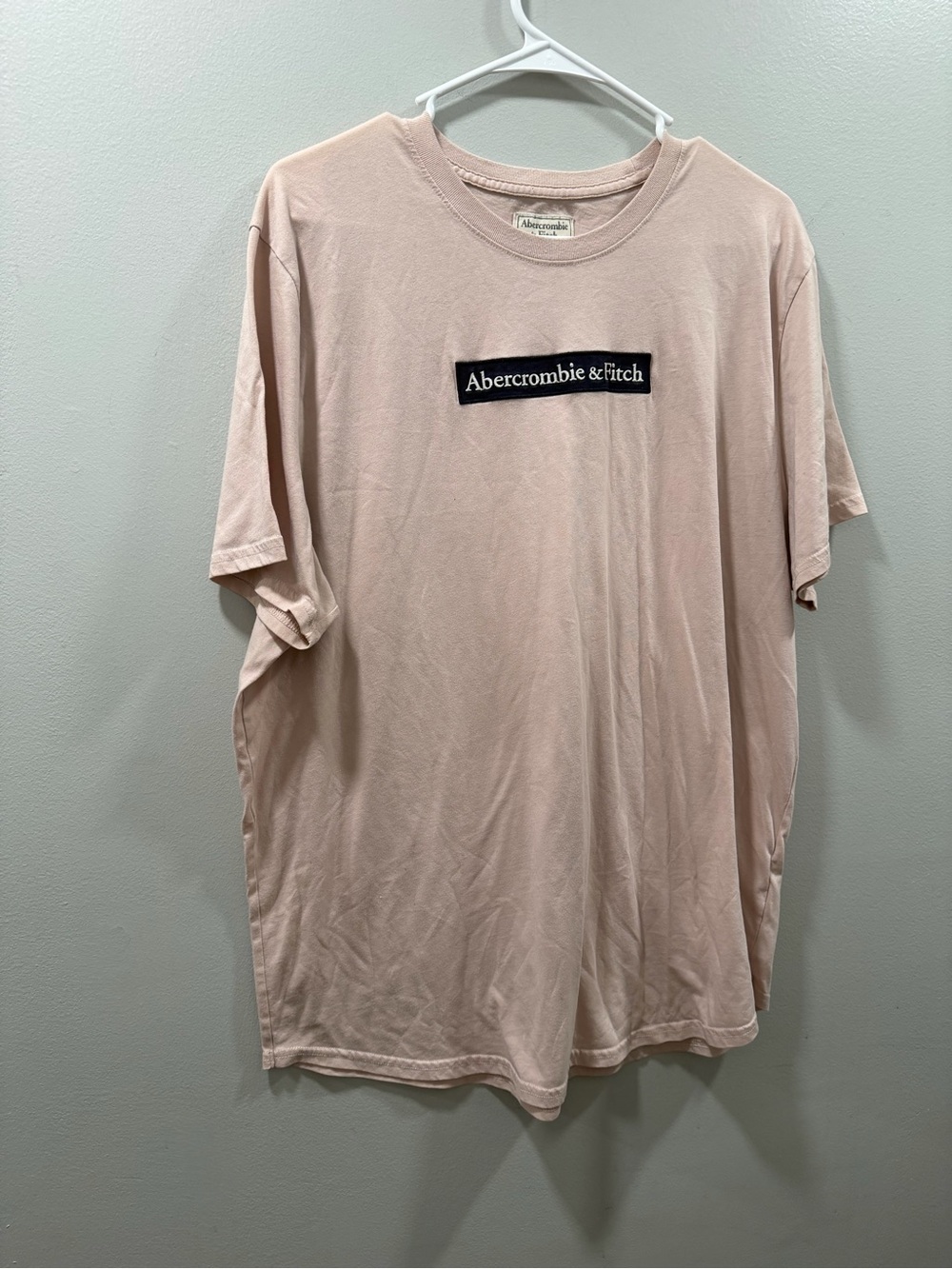 Abercrombie & Fitch Men's Logo Tee - Pale Pink